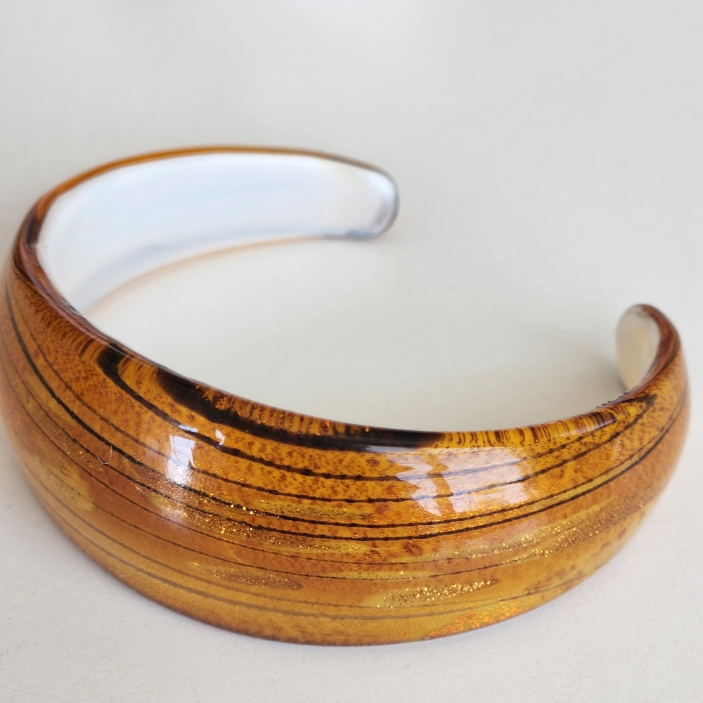 Glass cuff bracelet